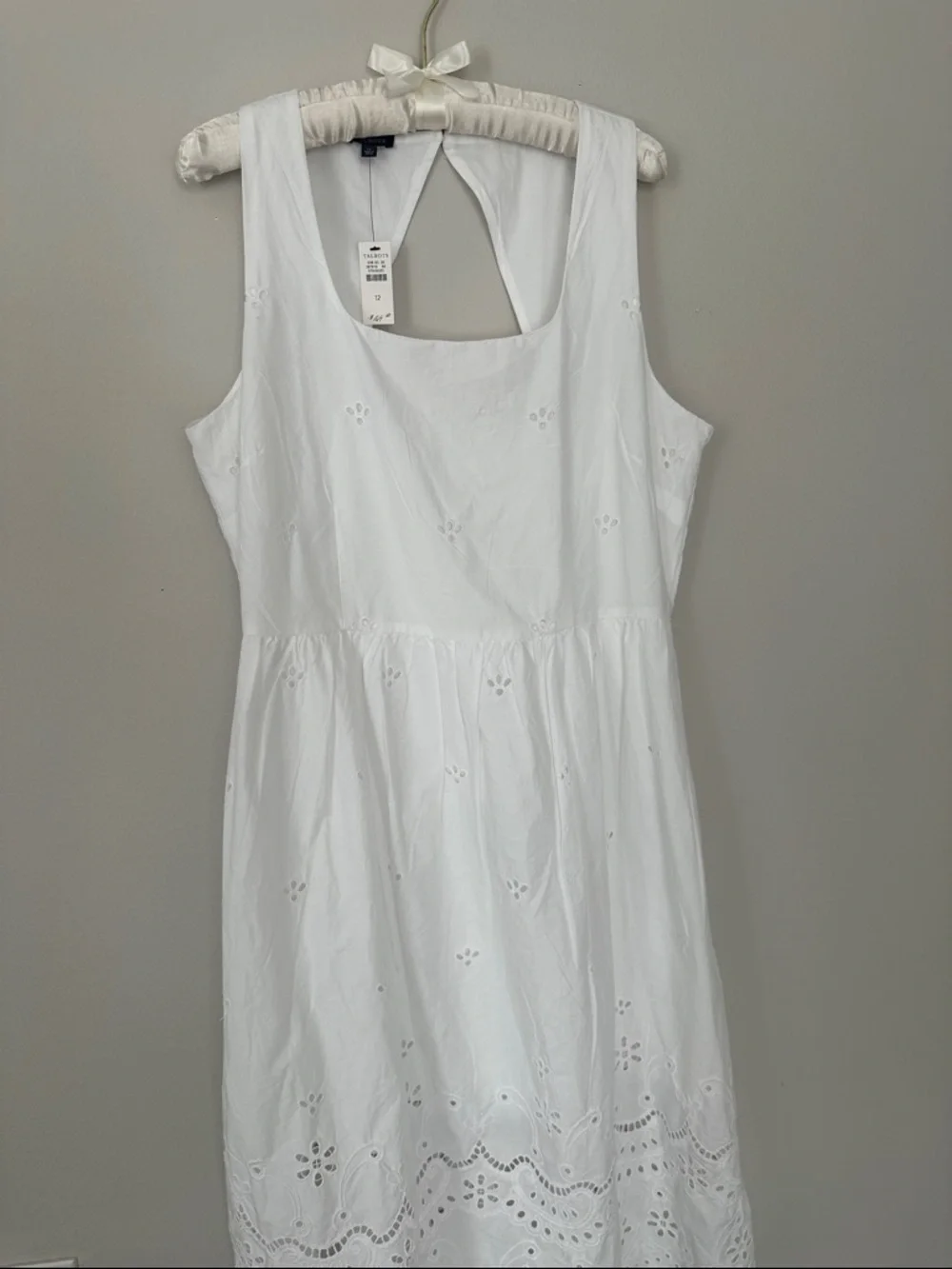 NWT Stunning Talbots White Eyelet Midi Dress - Picture 12 of 16